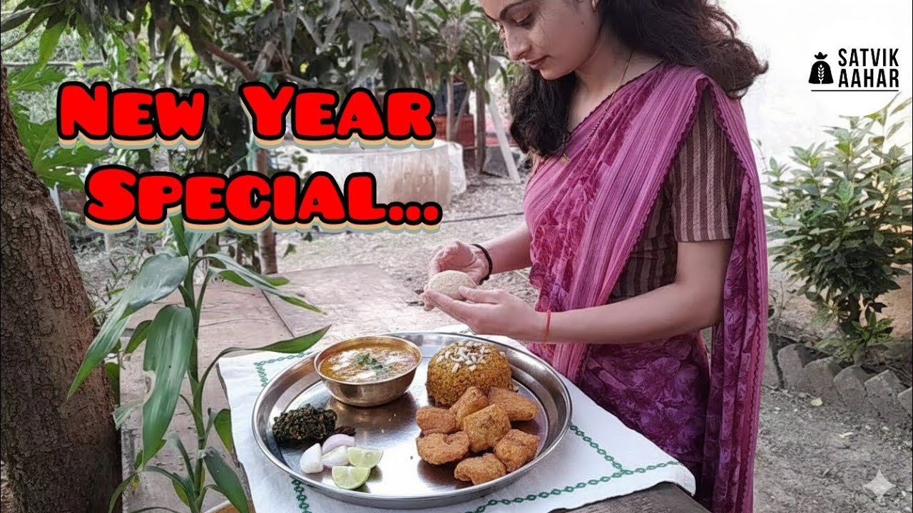 Dal Bati Churma New Year Special 🎉 | Traditional Village Cooking | Litti Chokha