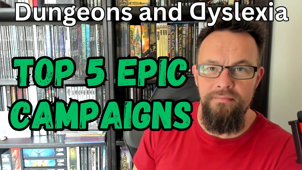 Weekly Channel Update - 5 New Books, 3 TTRPGs Played & My Top 5 Campaigns of All Time