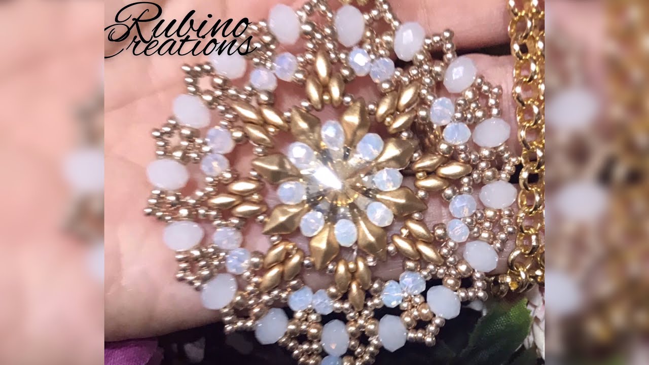 Tutorial ciòndolo shekinah con superduo e diamonduo