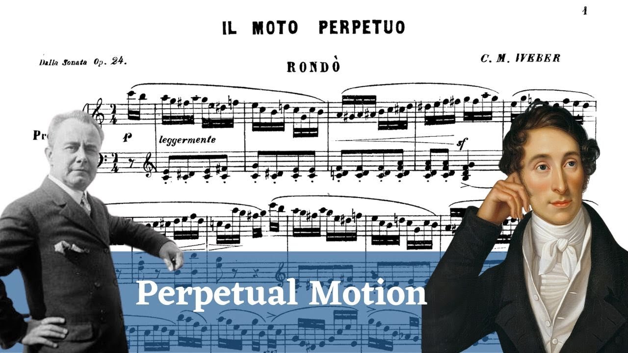 Carl Maria Von Weber: Perpetual Motion from Piano Sonata No. 1 in C major (Hofmann 1941)