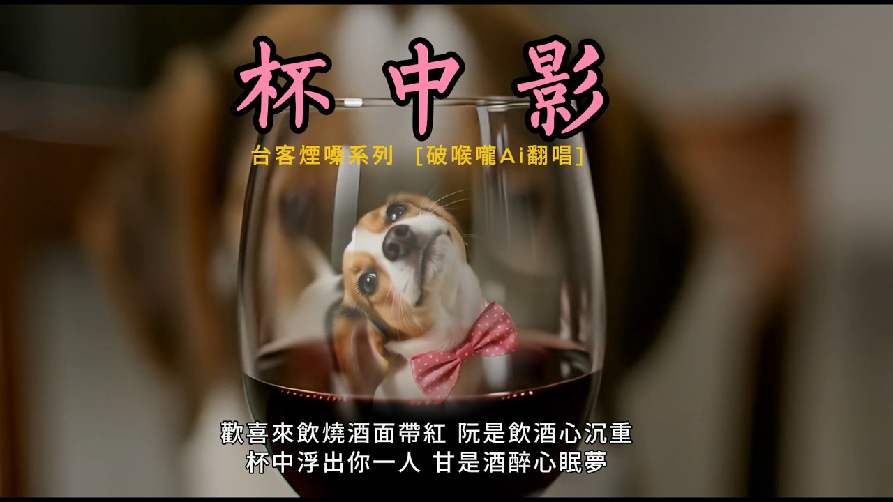 杯中影/ 台客煙嗓  [破喉嚨Ai翻唱] 歡喜來飲燒酒面帶紅 阮是飲酒心沉重