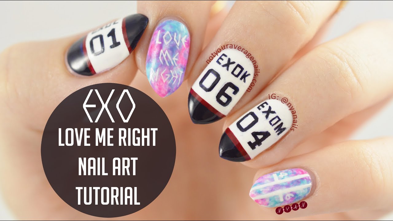 EXO Love Me Right Nail Art Tutorial