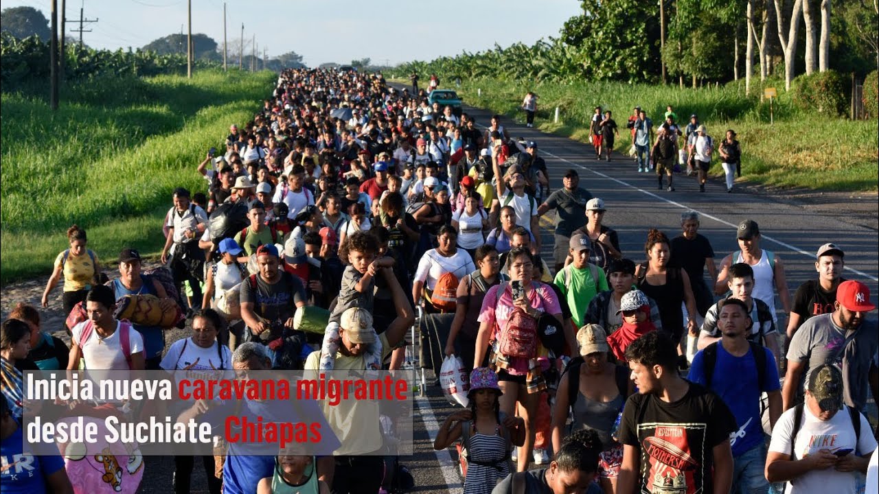 Inicia nueva caravana migrante desde Suchiate, Chiapas