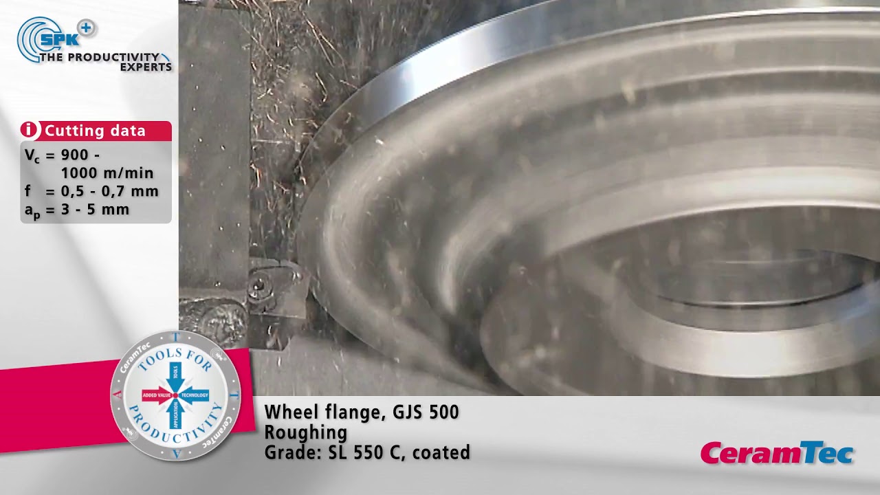 Cast iron turning with ceramic cutting material