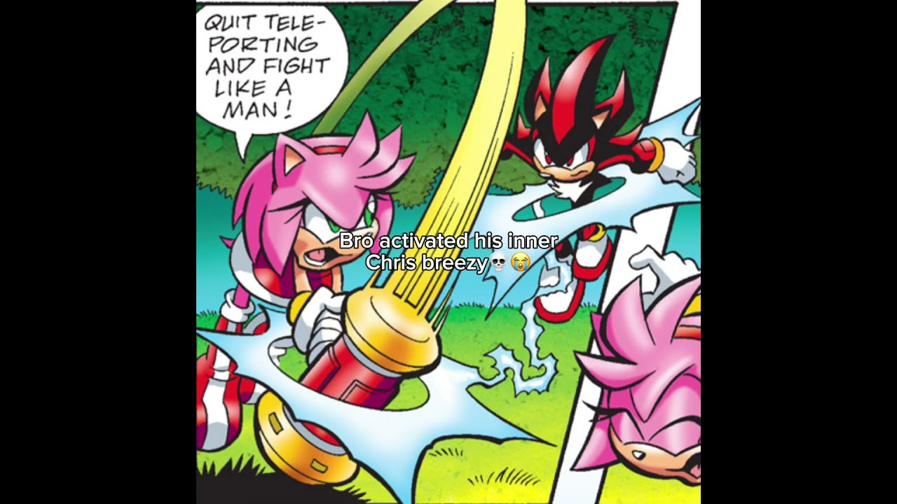 Never sneak shadow again #sonicmemes #shadowthehedgehog #sonicarchiecomics #amyrose