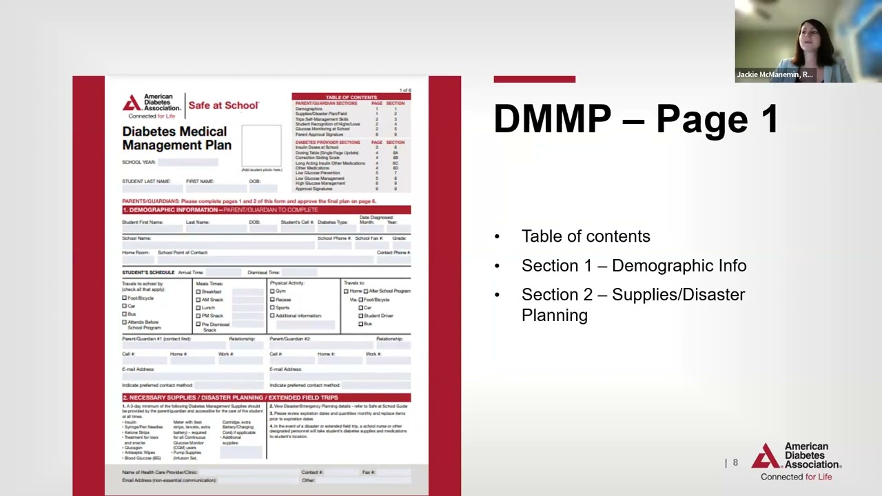 Virtual School Nurse Summit - Diabetes Medical Management Plan