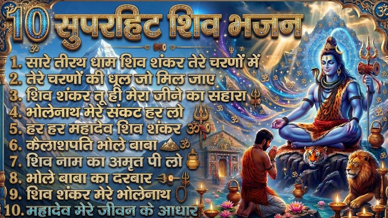 10 सुपरहिट भोलेनाथ भजन | सुबह-सुबह सुनें शिव शंकर के मधुर भजन | Har Har Mahadev