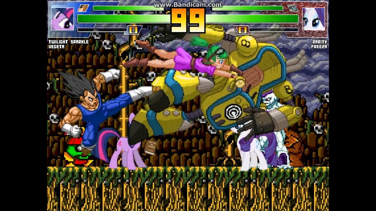 MUGEN battle #5455: Twilight Sparkle & Vegeta vs Rarity & Frieza