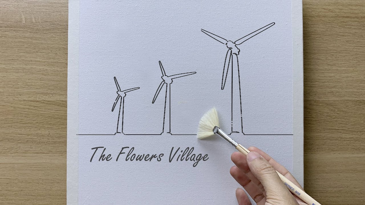 Daily challenge # 228 /  Acrylic / The Flower Village Painting