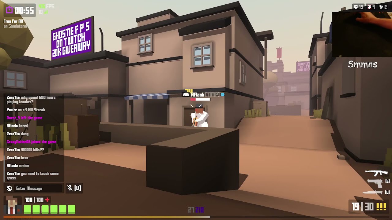 I found Aflack in a public lobby... | Krunker