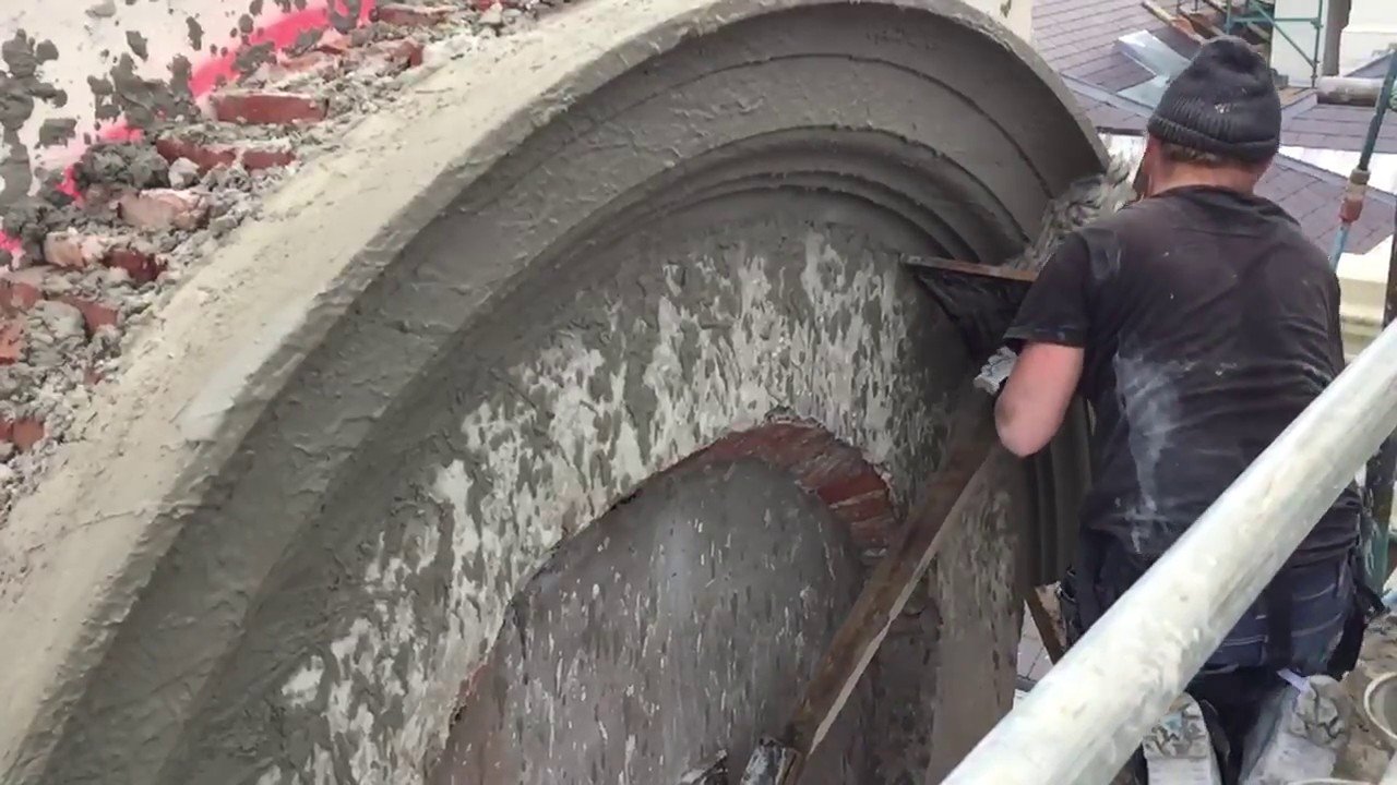 Solid Plastering. Building a Pediment