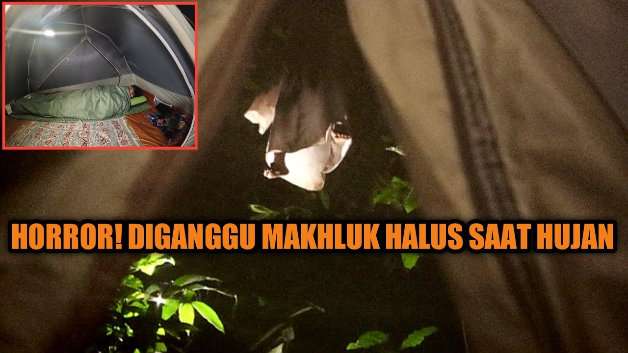 HORROR~SOLO CAMPING HUJAN LEBAT~TAMU TAK DIUNDANG DILUAR TENDA.
