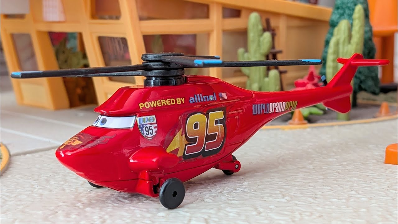 Disney Cars Rust-Eze Lightning McQueen Helicopter (Factory Custom) 