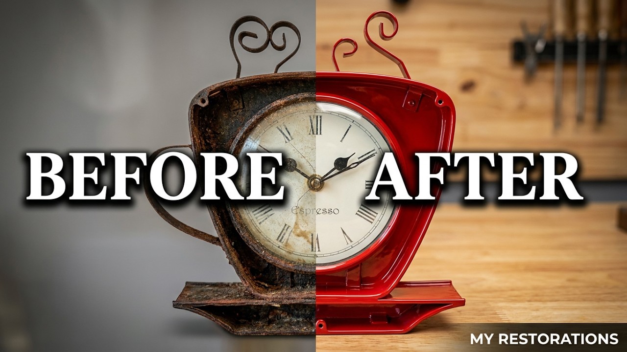 Restoration Of An Old And Very Rusty Clock: Bring it to new again