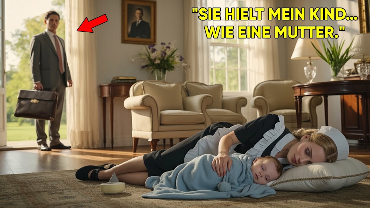 Die Nanny Schlief Mit Dem Baby Auf Dem Boden – Der Millionär Sah Es… Und Verliebte Sich In Sie…