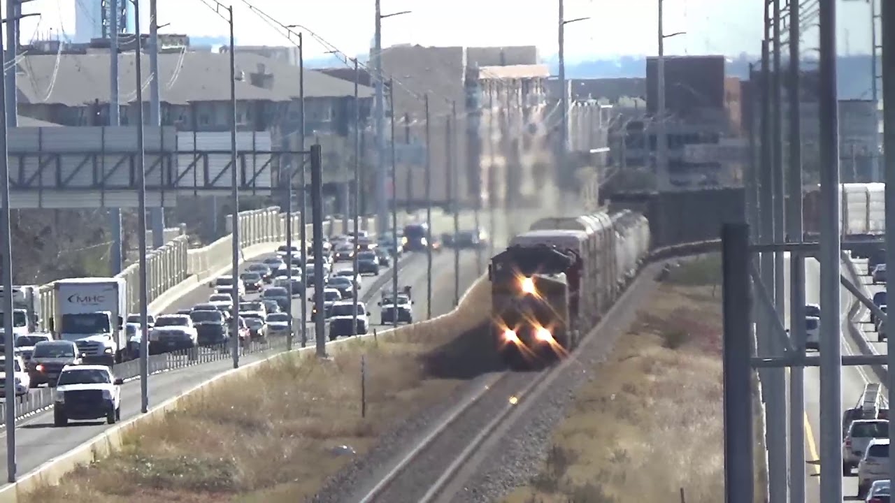 Train Runs Down the Middle of a Freeway! | Austin, TX