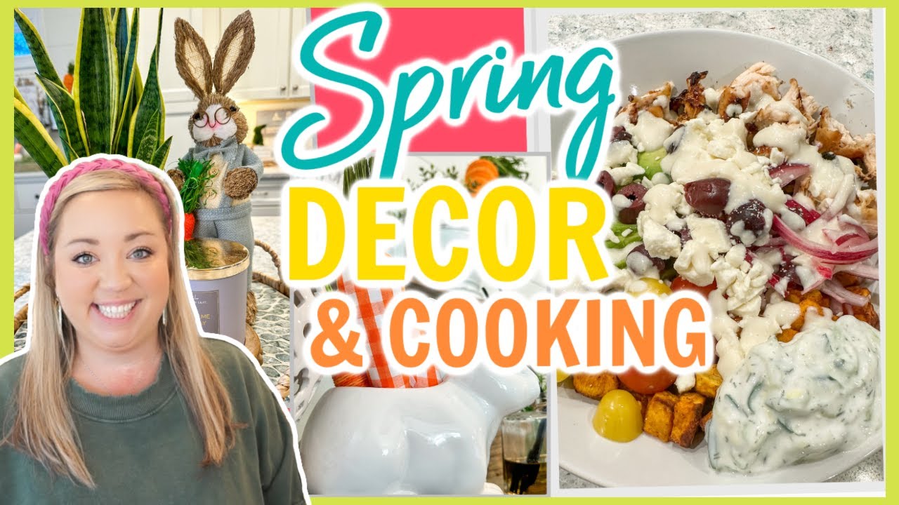 YOU HAVE TO MAKE THIS DINNER RECIPE | COPYCAT CAVA BOWLS | DECORATING FOR SPRING & EASTER