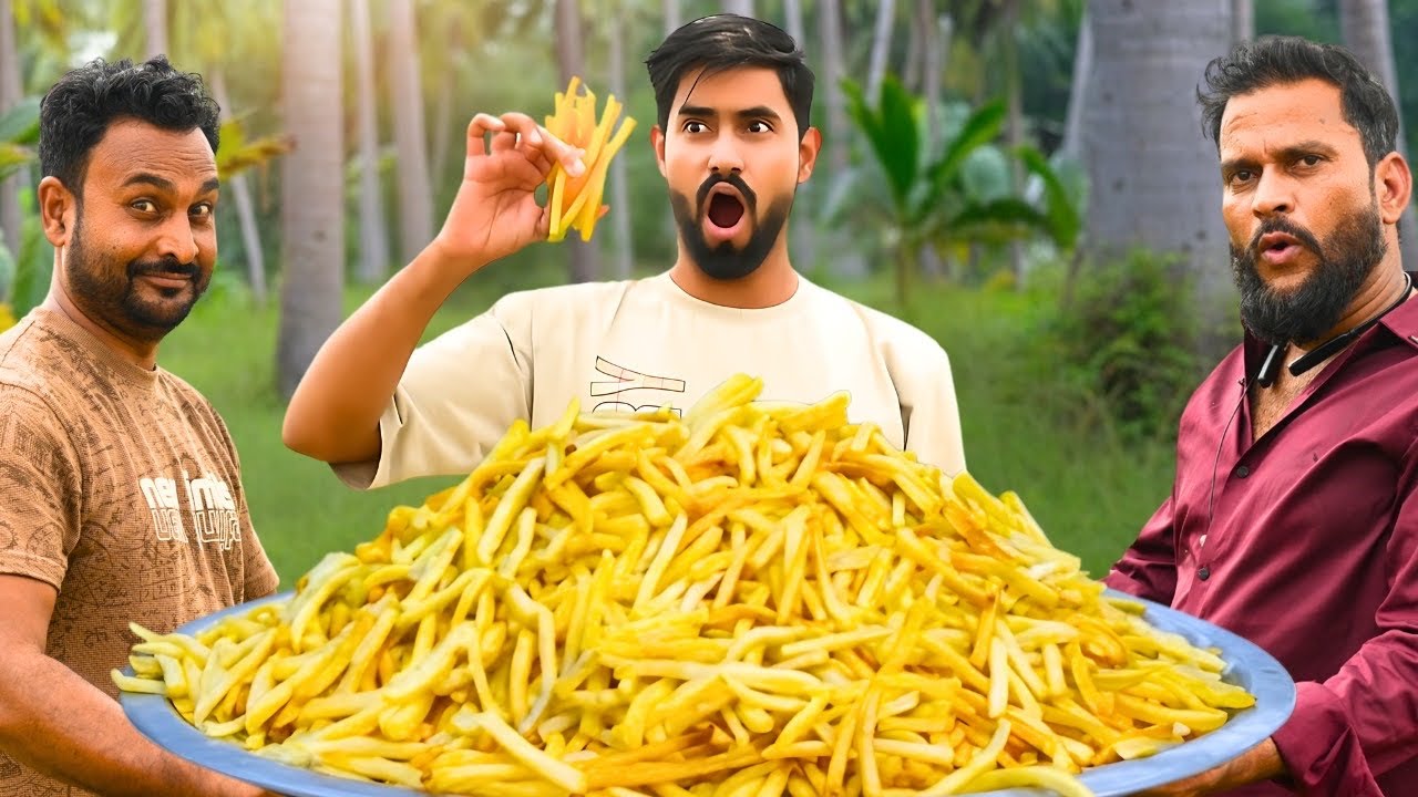 FRENCH FRIES | Crispy Potatoes Recipe Cooking In Village | Finger Chips | Easy Snacks
