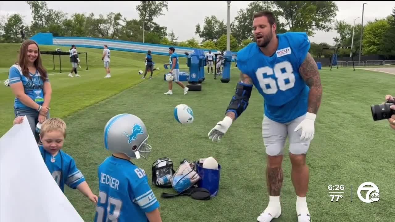 Young Lions fan named Reed has wish granted by team, Taylor Decker, and Rainbow Connection