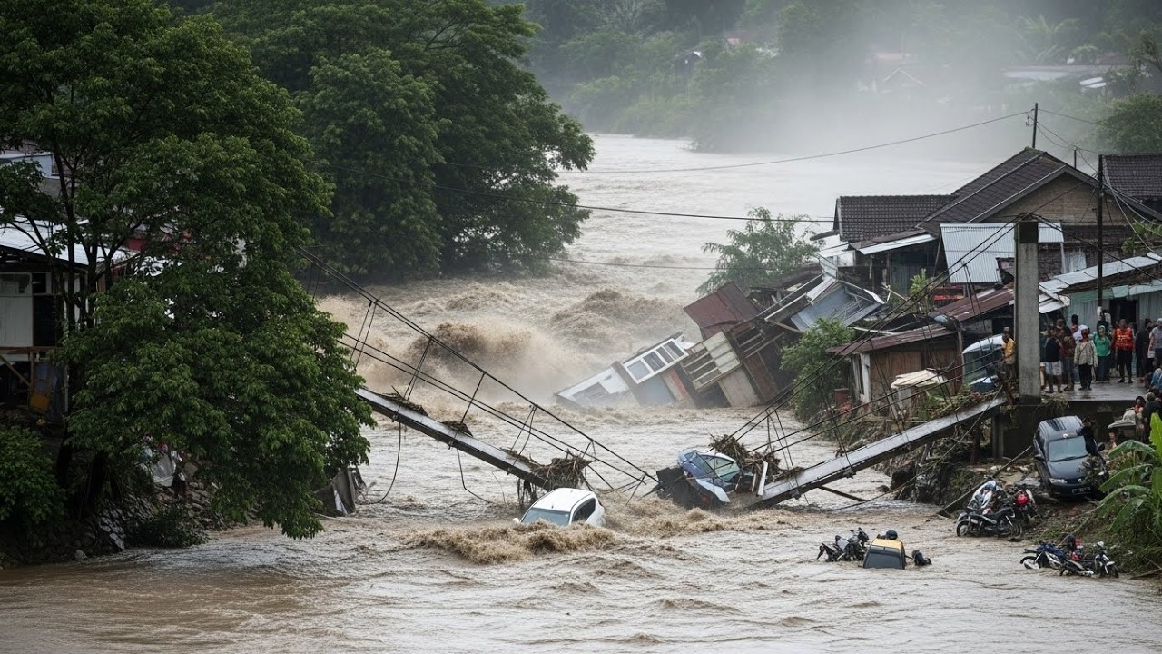Detik-Detik Banjir Besar Terjang Jember! Rambipuji&ndash;Patrang Lumpuh Total