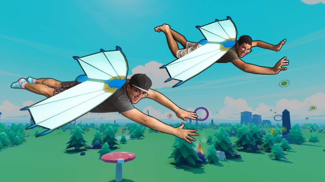 CONSTRUÍMOS ASAS DE PAPELÃO PARA TENTAR VOAR!!! - Roblox Glider Simulator