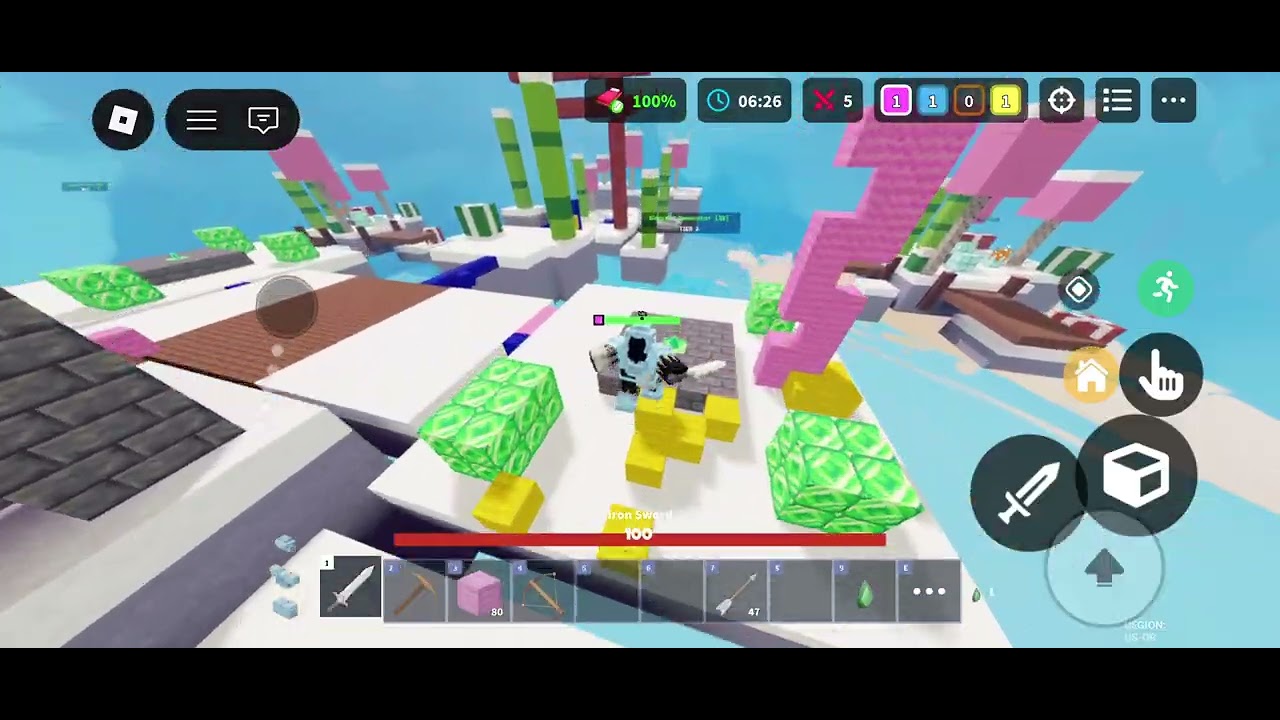 Playing bedwars