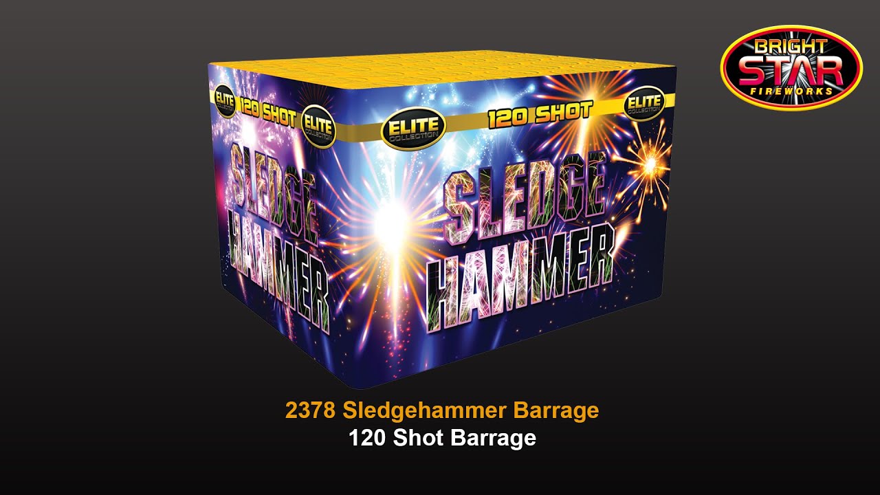 Bright Star Fireworks - 2378 Sledgehammer 120 Shot Barrage