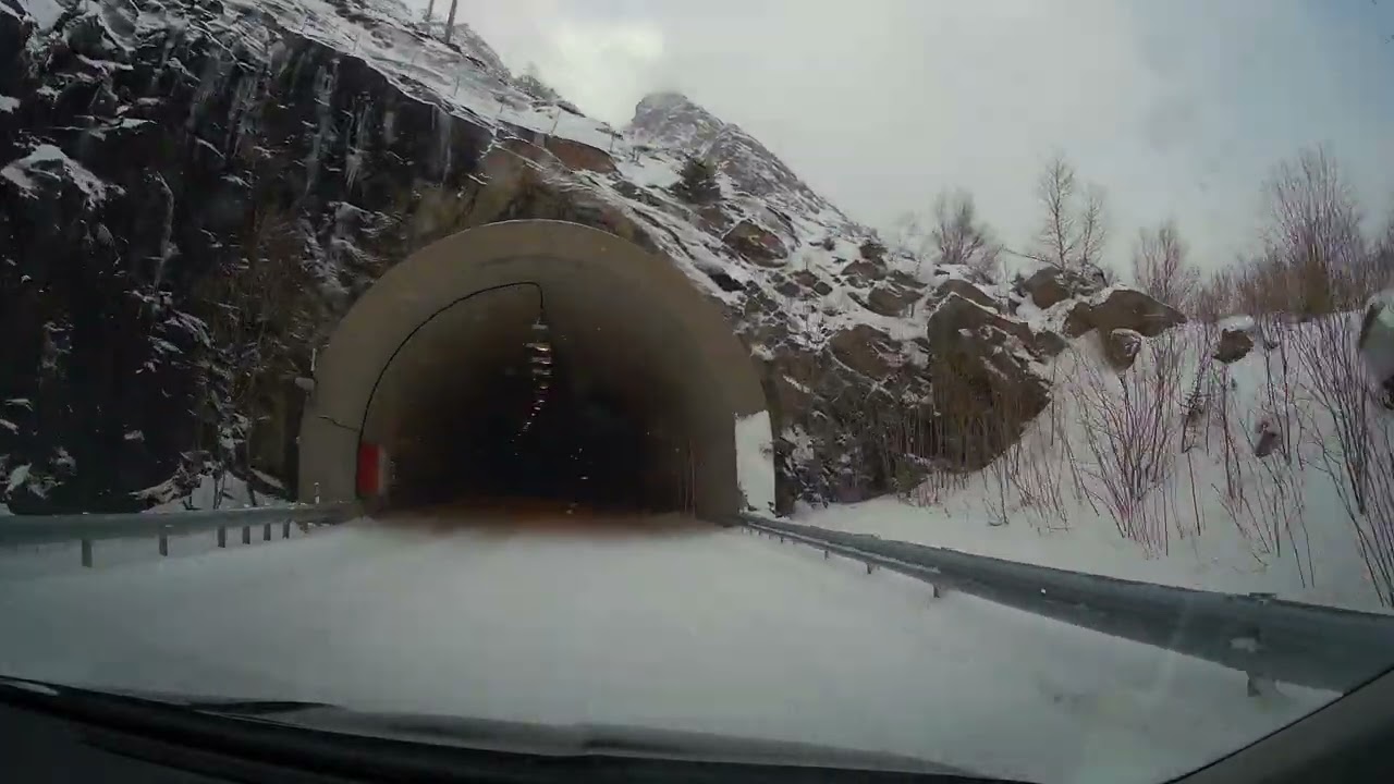 Driving through Lofoten islands. From Å to Reine  March 2024