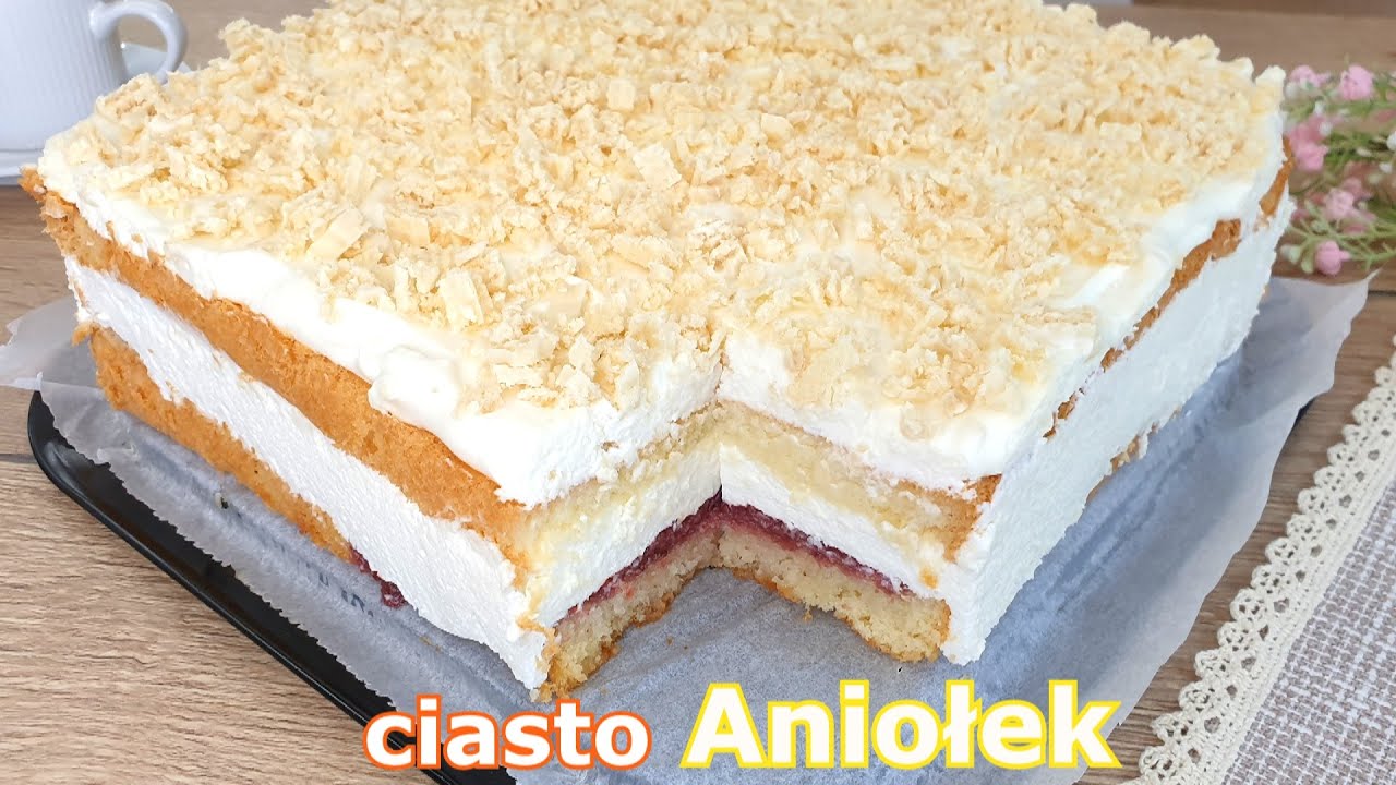 Puszysty ANIOŁEK - niesamowicie smaczne i szybkie ciasto 👌 rozpływa się w ustach 👍 proste i łatwe
