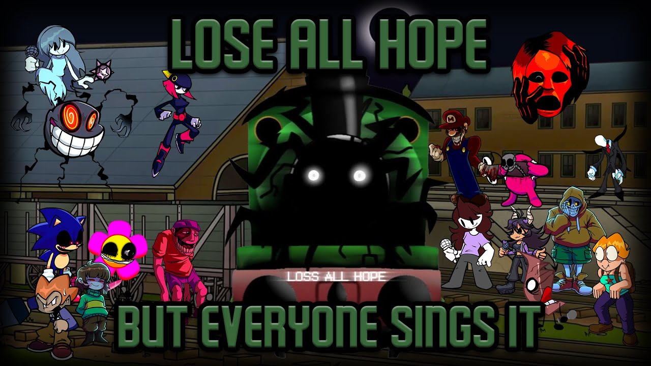 LOSE ALL HOPE but Every Turn a Different Character Sings It 🎵🎤 (FNF BETADCIU)