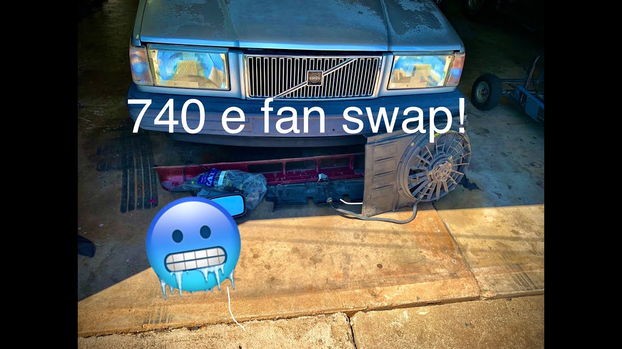 Volvo 740 electric fan install from a 940!