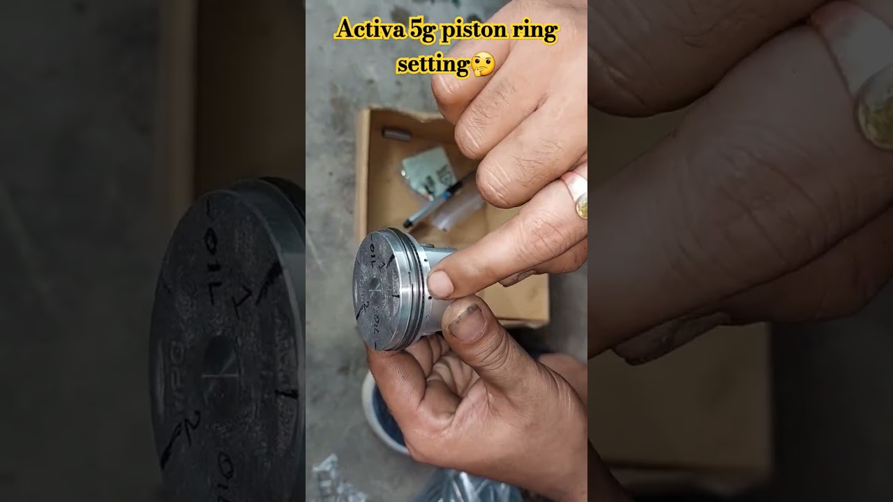 Honda activa piston ring setting. #youtube #activa #automobile