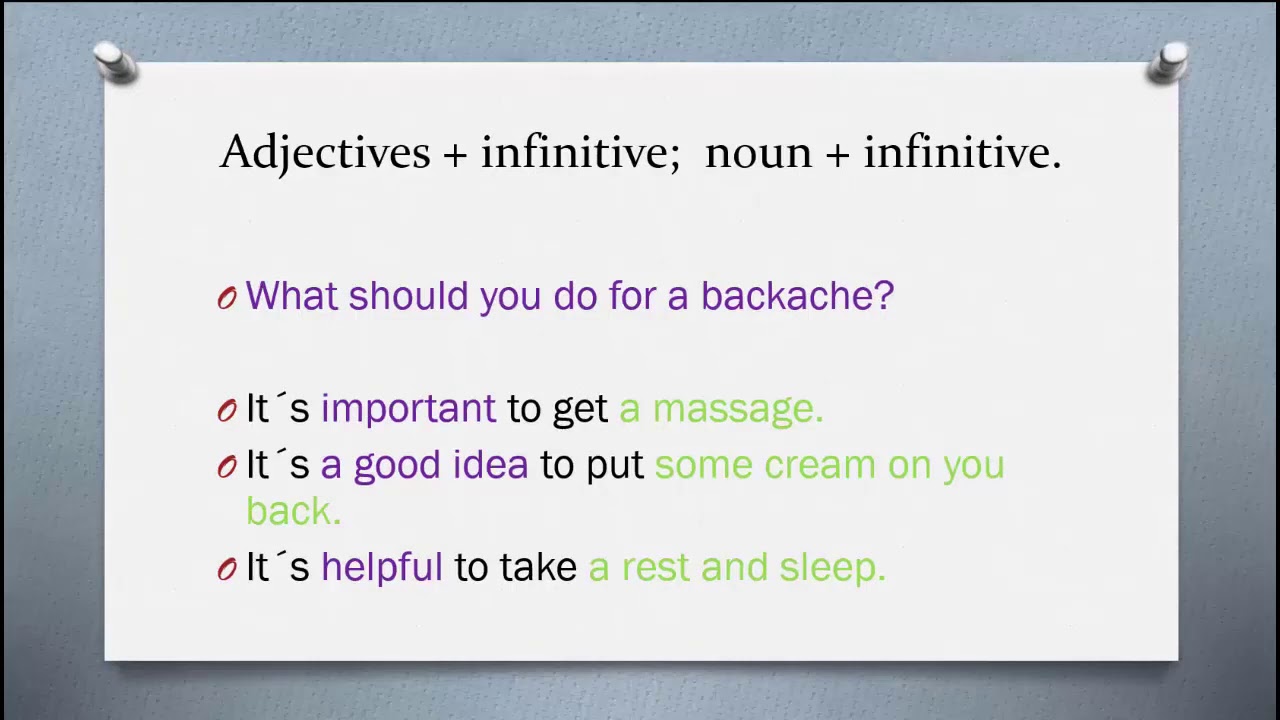 Interchange 5th book1 unit 12 adjective + infinitive; noun + infinitve