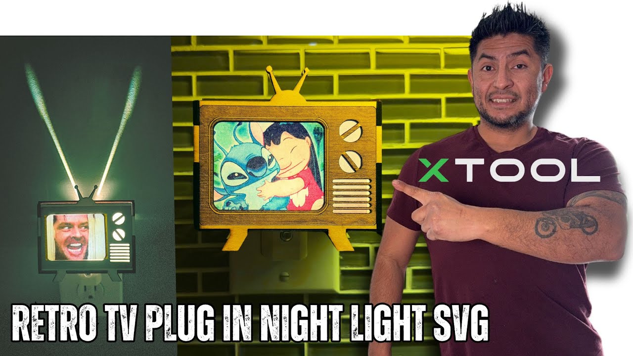 Old TV Night Light DIY #crafts #xtool #retro #nightlight #retrotv #retrodesign #retrodecor #diy