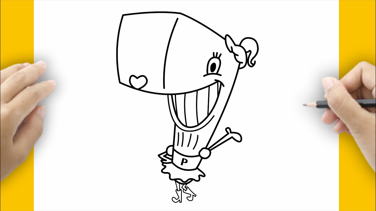 HOW TO DRAW PEARL KRABS FROM SPONGEBOB