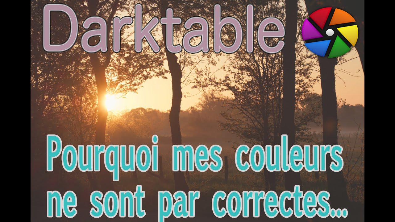 [FR] Comment obtenir des couleurs exactes dans darktable.