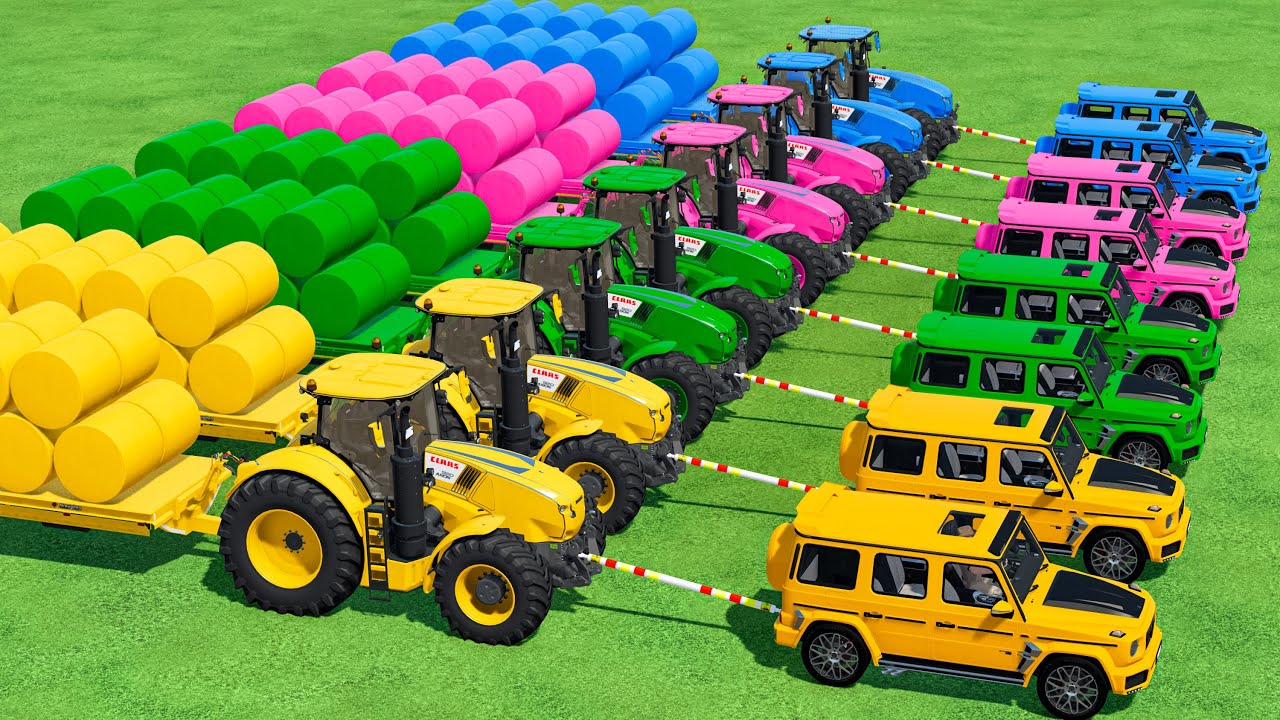 Tow Work - Round Bales Transport With BRABUS Car In Fs22 | Farming Simulator 22 