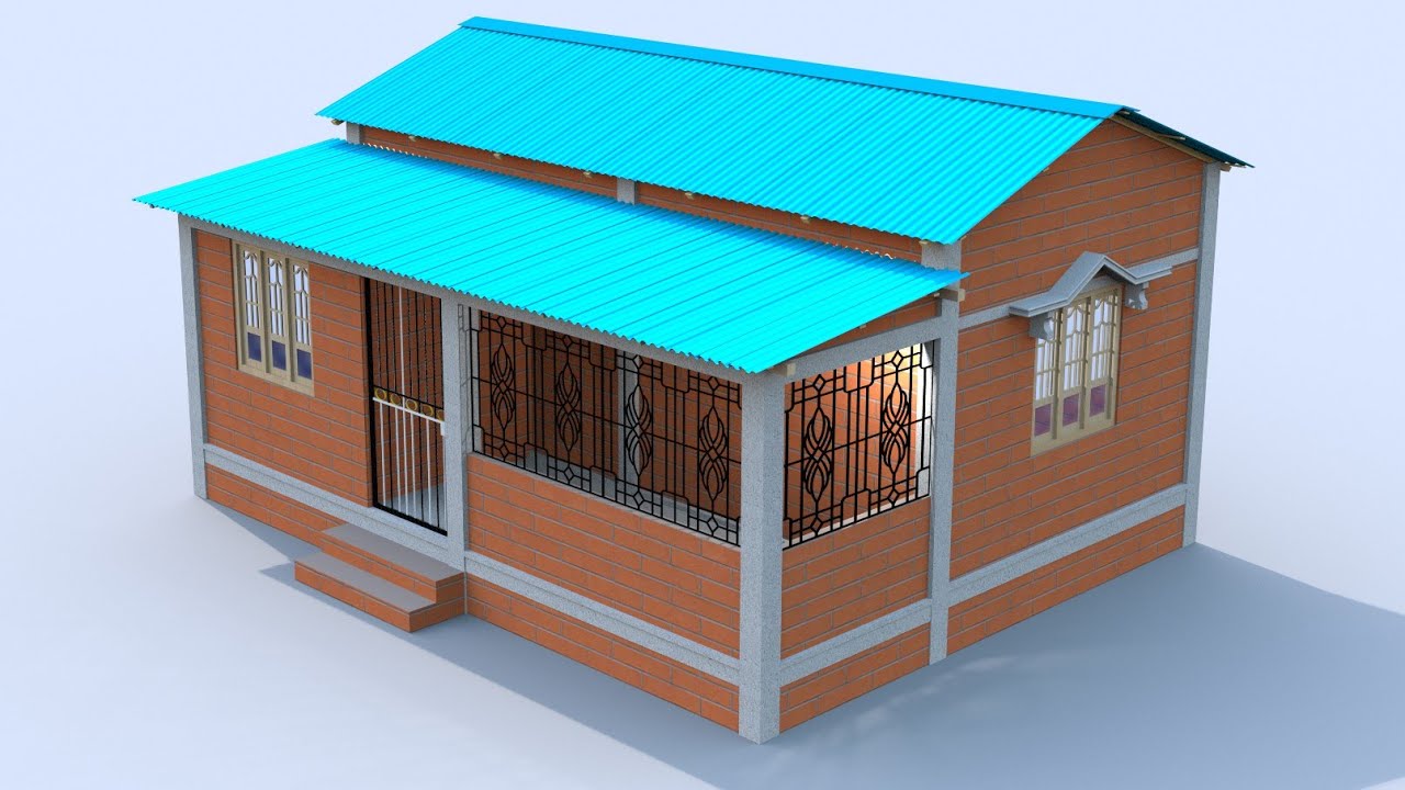 2.5 लाख मे बनने वाला सुन्दर टिन का घर। tin roof home design, tin shed house plan rural, house plan