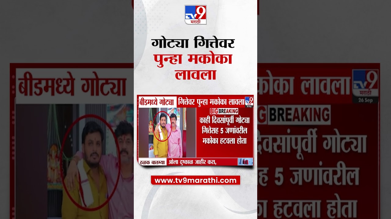 Beed मध्ये Gotya Gitteवर पुन्हा मकोका लावला
