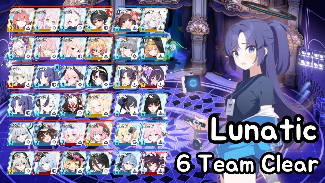 [Blue Archive] Goz S7 Lunatic (Indoor) - 6 Team Clear - 50,640,936 - TYuuka Borrow