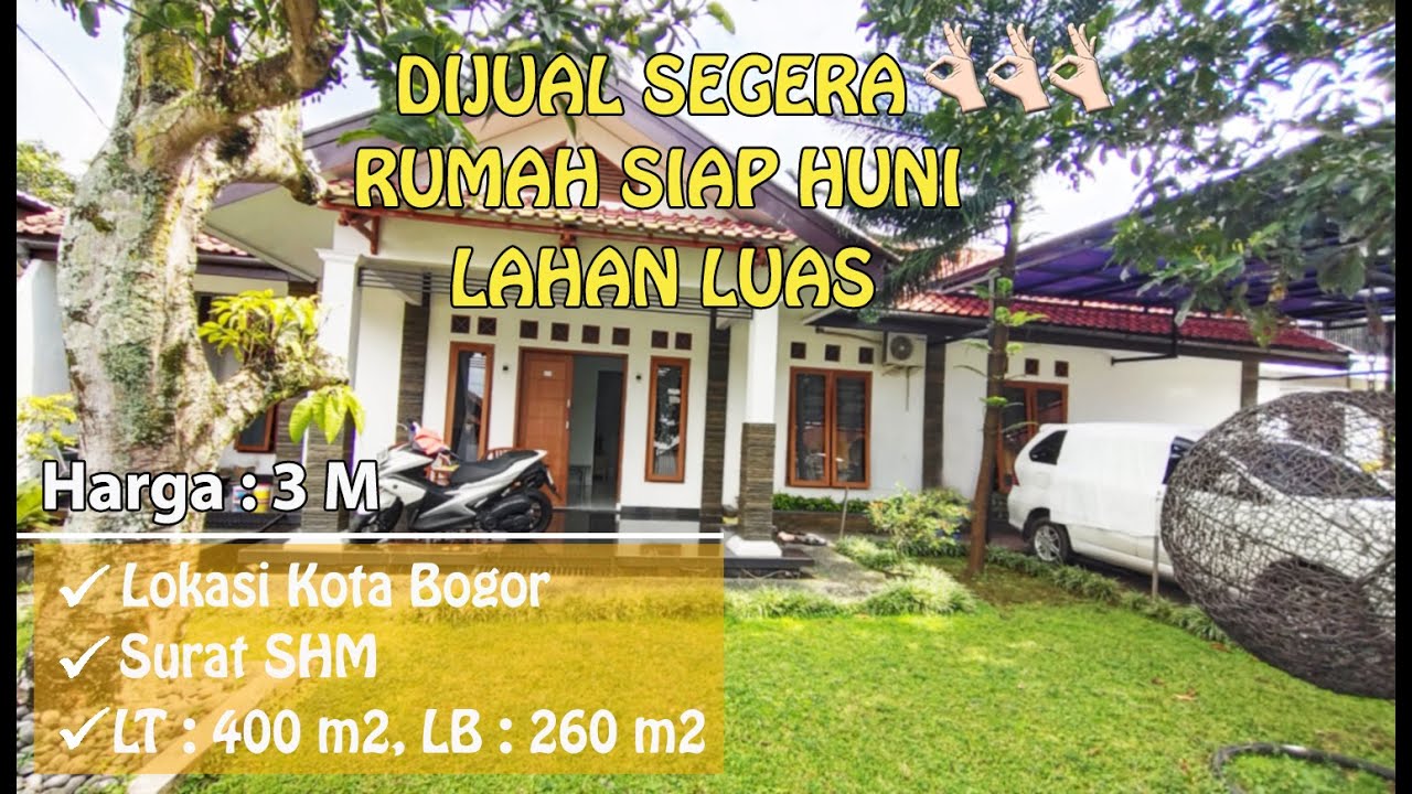 Dijual Segera Hunian Sebenarnya di Bogor Kota, dekat ke Jl Raya Gunung Batu, Sejuk Asri bersahabat.