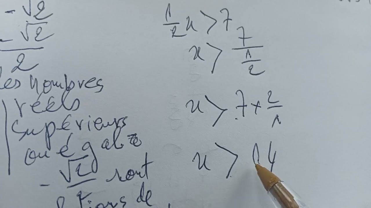 Équations et inéquations partie 2