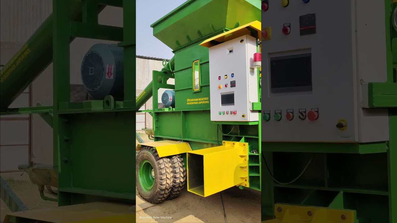 Rice Husk Baler Machine Tractor+Motor Operated #youtubeshorts #india