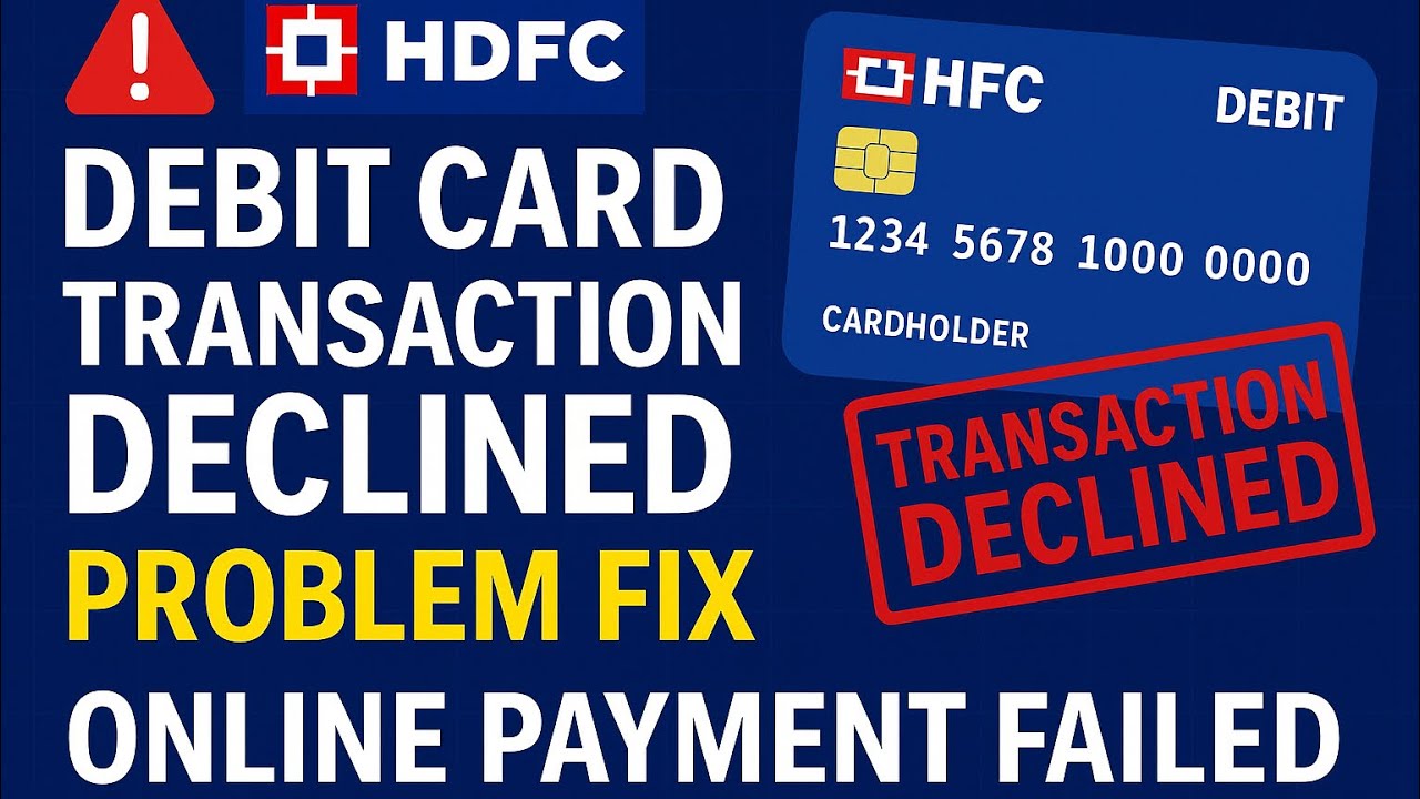 HDFC Debit Card ‘Transaction Declined’ Problem Fix | Online Payment Failed (2026 Updated)