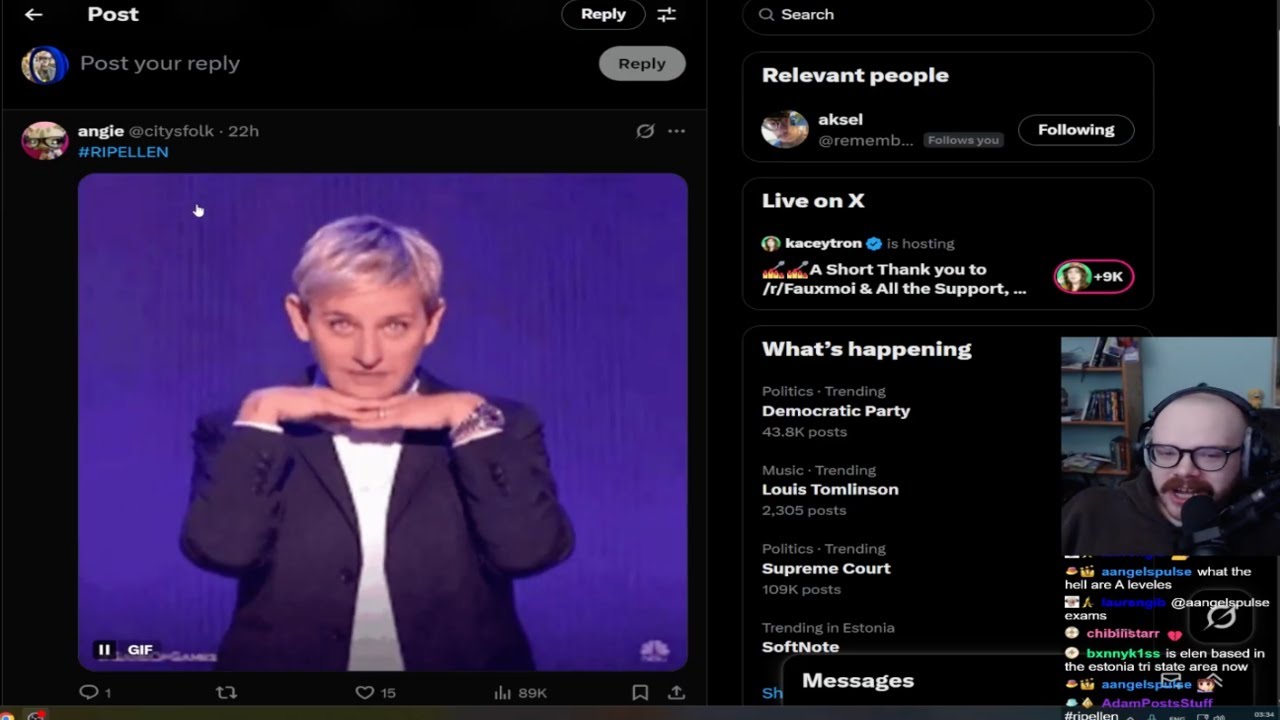 Aksually Vigil for Ellen Degeneres