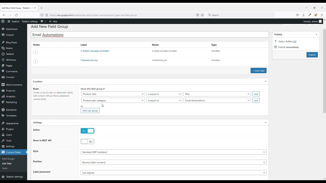 How to add custom fields for the task pricing