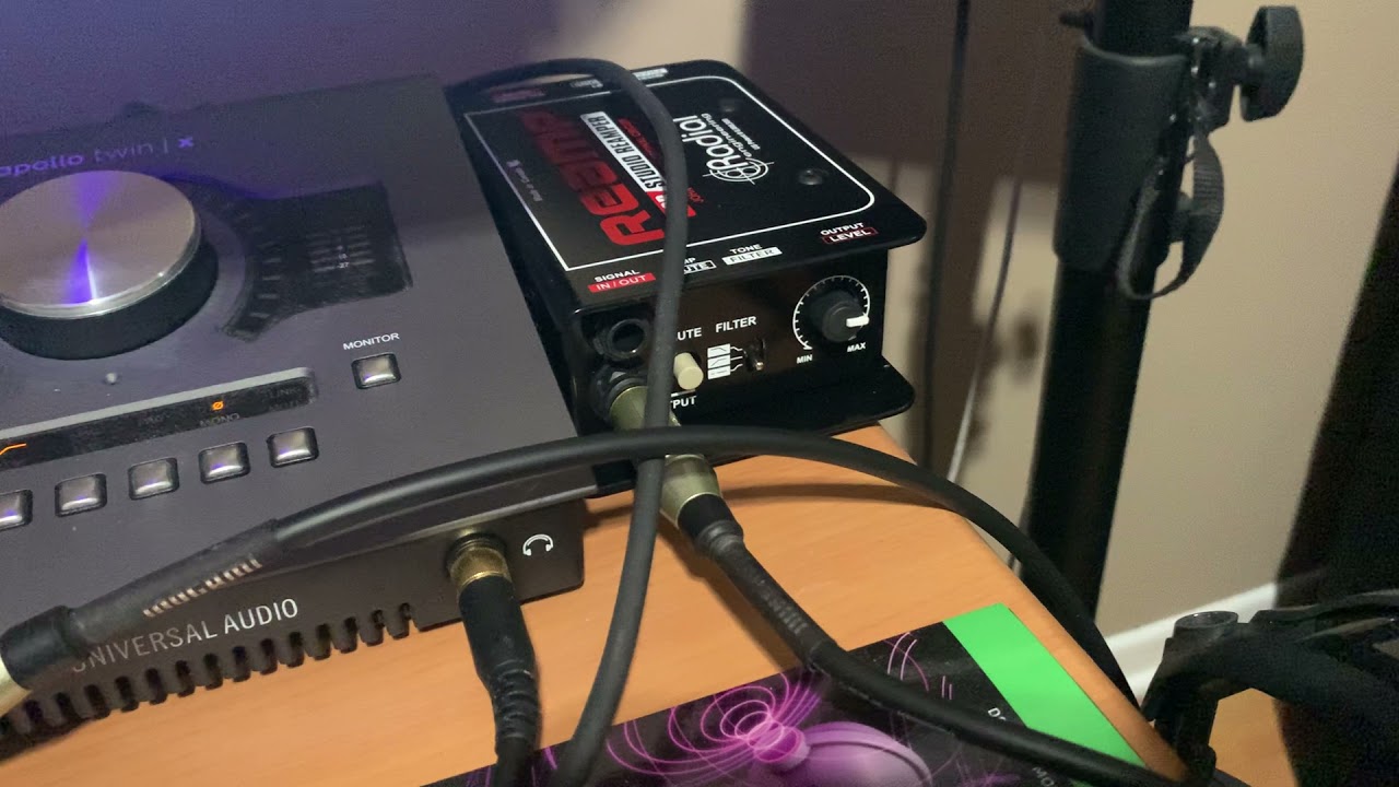 Level matching your reamp to your real guitar level.