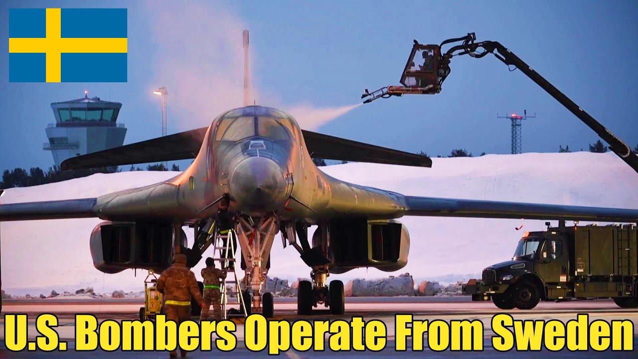 Rare USAF B-1b Strategic Bomber Operations In Sweden!