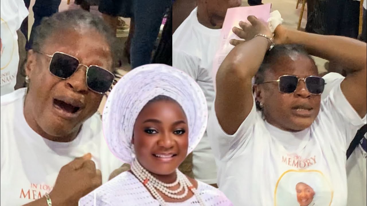OMIJE OJU CHILDREN AND FAMILY IN SERIOUS TEÆR AT HER WAKE KEEPING CEREMONY 