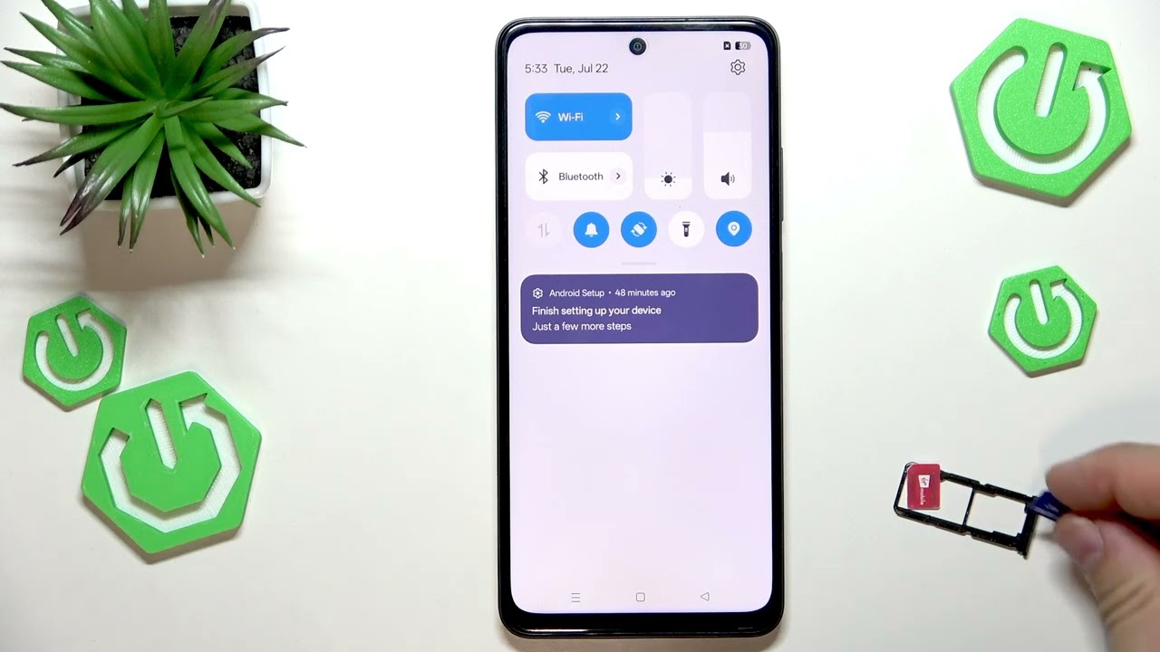 OPPO A5x &ndash; How to Insert SIM or SD Card